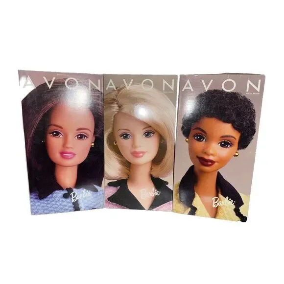 VINTAGE Set of 3 Special Editions AVON REPRESENTATIVE Barbies IN BOXES - Picture 2 of 16